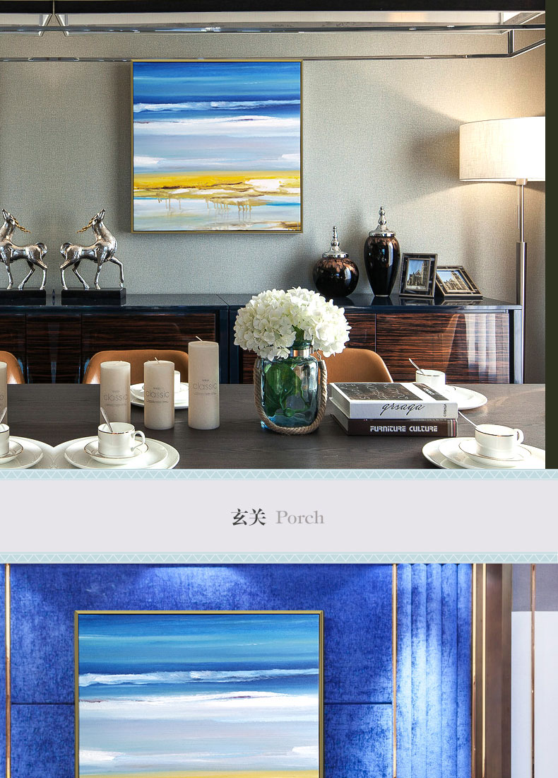 手繪油畫 客廳臥室裝飾畫餐廳壁畫 方版現(xiàn)代簡(jiǎn)約抽象畫  無(wú)際