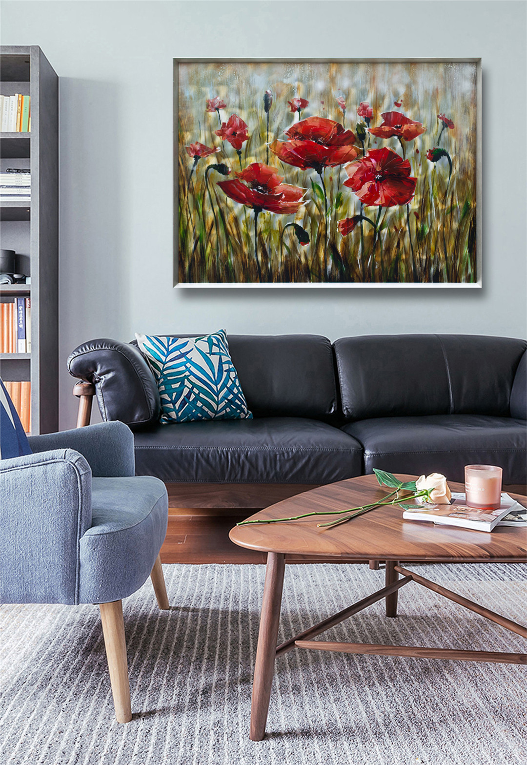 網(wǎng)紅咖啡廳火鍋服裝餐飲飯店鋪房間墻壁墻面裝飾復(fù)古工業(yè)風(fēng)鐵藝畫(huà) 花草樹(shù)木系列2