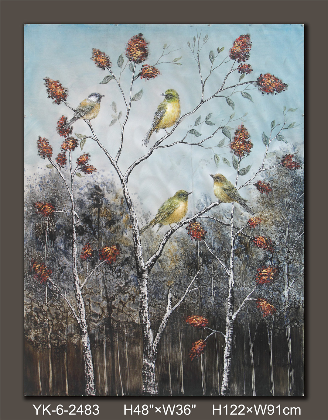 網(wǎng)紅咖啡廳火鍋服裝餐飲飯店鋪房間墻壁墻面裝飾復(fù)古工業(yè)風(fēng)鐵藝畫(huà) 花草樹(shù)木系列2