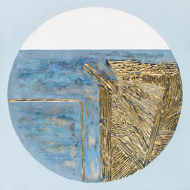 抽象客廳裝飾畫 臥室原創(chuàng)純手繪抽象畫 走廊過道鋁合金框掛畫 抽象畫3