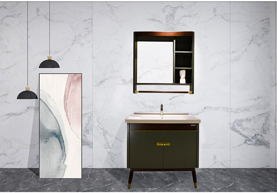 落地式陶瓷浴室柜,現(xiàn)代簡約實木浴室柜,GOHGOH浴室柜