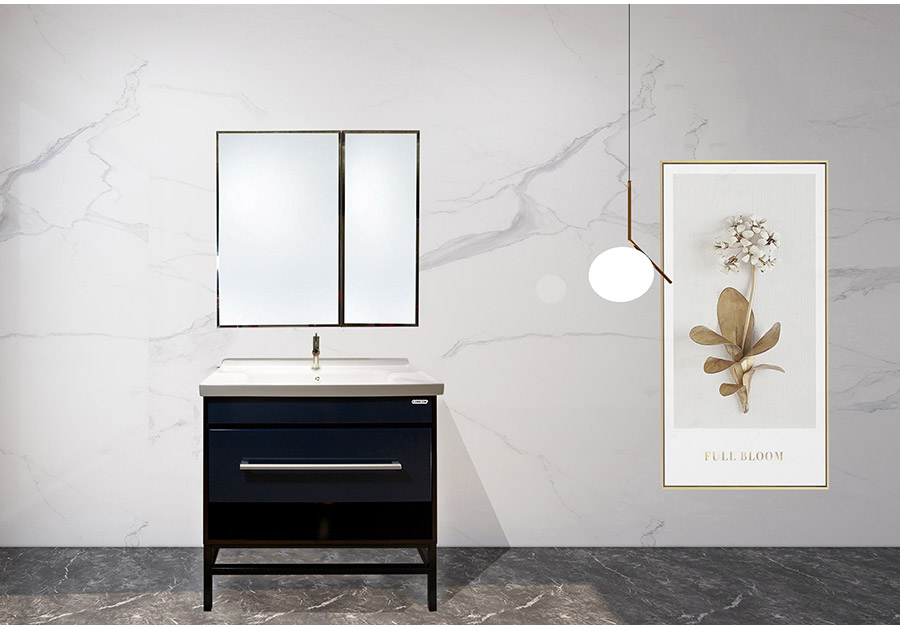 落地式陶瓷浴室柜,現代簡約實木浴室柜,GOHGOH浴室柜