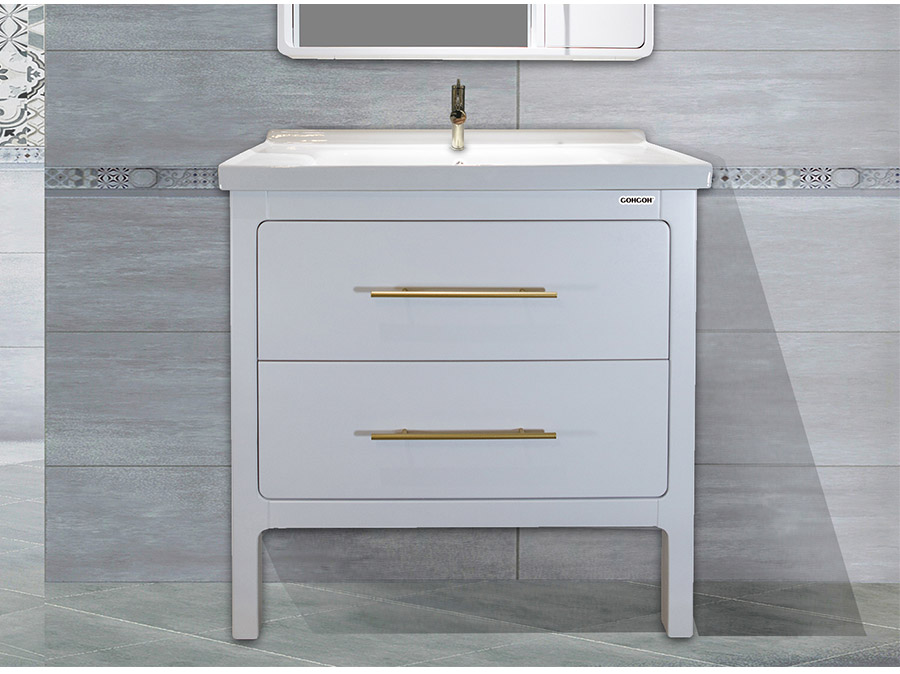 落地式陶瓷浴室柜,現(xiàn)代簡(jiǎn)約實(shí)木浴室柜,GOHGOH浴室柜